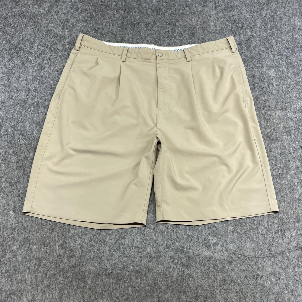FootJoy‎ Golf Shorts Mens 42 Beige Performance Stretch Flat Front 10 Inseam